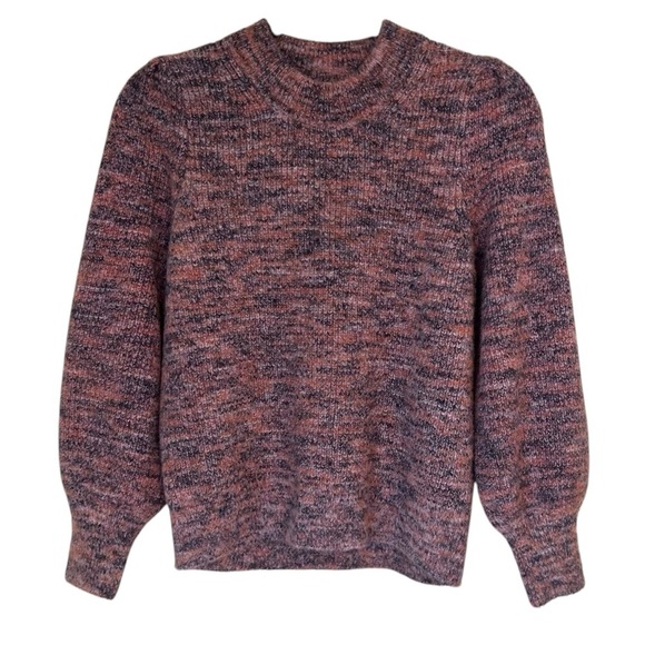 Madewell Space-Dyed Eaton Puff-Sleeve Pullover Sweater- Size Small - Picture 4 of 12